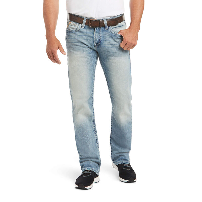 Ariat Jeans Herren - M7 Rocker Stretch Stirling Stackable Straight Leg Blau ( FDWNV-2495 )